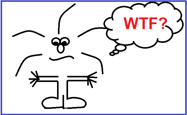 This is a picture of a stick man I created who I like to call Gimpy. He's frustrated because he doesn't know what is going on! He's trying to comment on my blog, but can't.